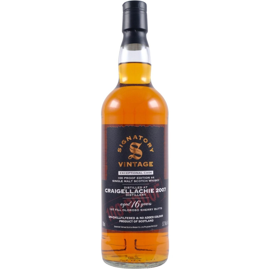 Signatory Vintage 16 YO Craigellachie 2007 Signatory Vintage Cask Edition #4